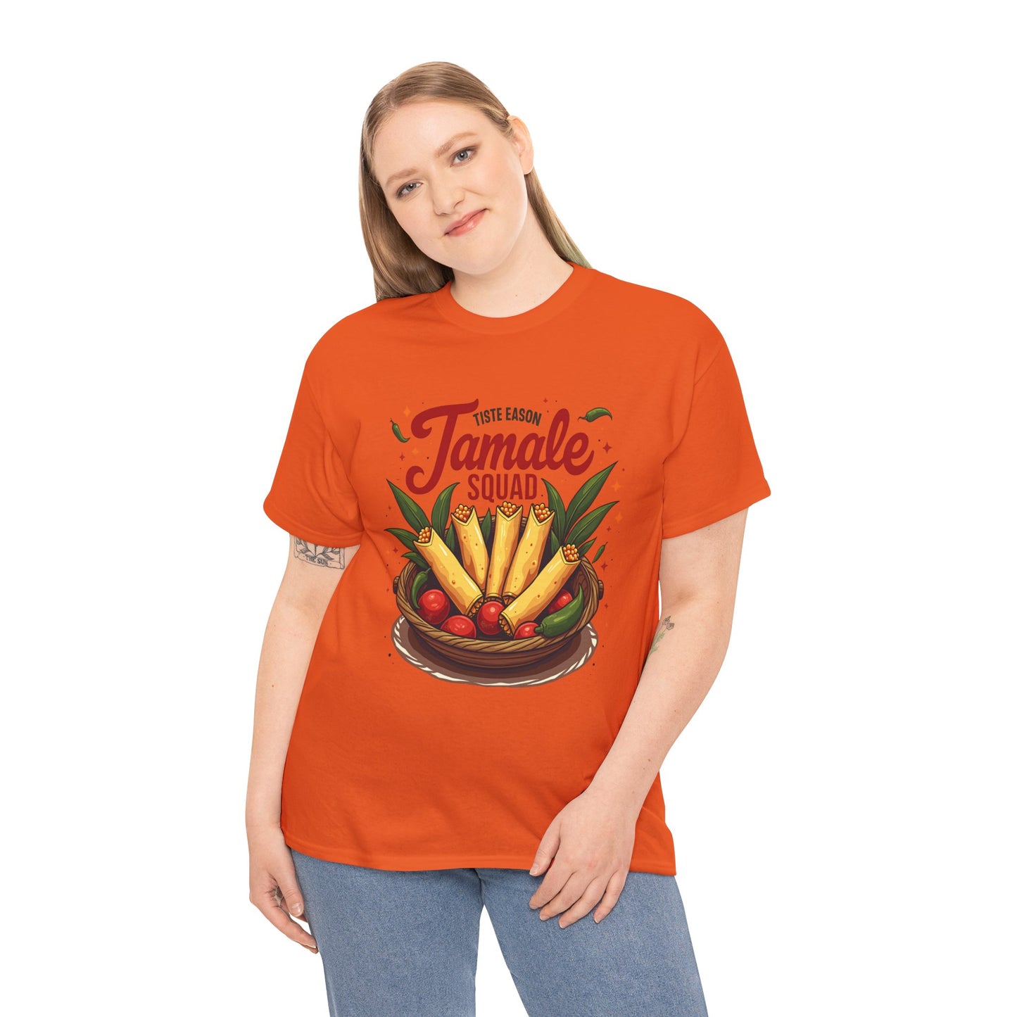 Tamale Squad Unisex Heavy Cotton Tee - Perfect for Food Lovers and Celebrations.