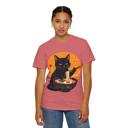 Cute Cat Ramen Lover Unisex T-Shirt | Perfect for Foodies & Cat Lovers Noodle Cat Shirt, Ramen Cat T-Shirt, Foodie Lover Shirts, Black Cat Noodle T-Shirts, Retro Cat Tees, Cat Lover Sweatshirts, Black Cat Tee