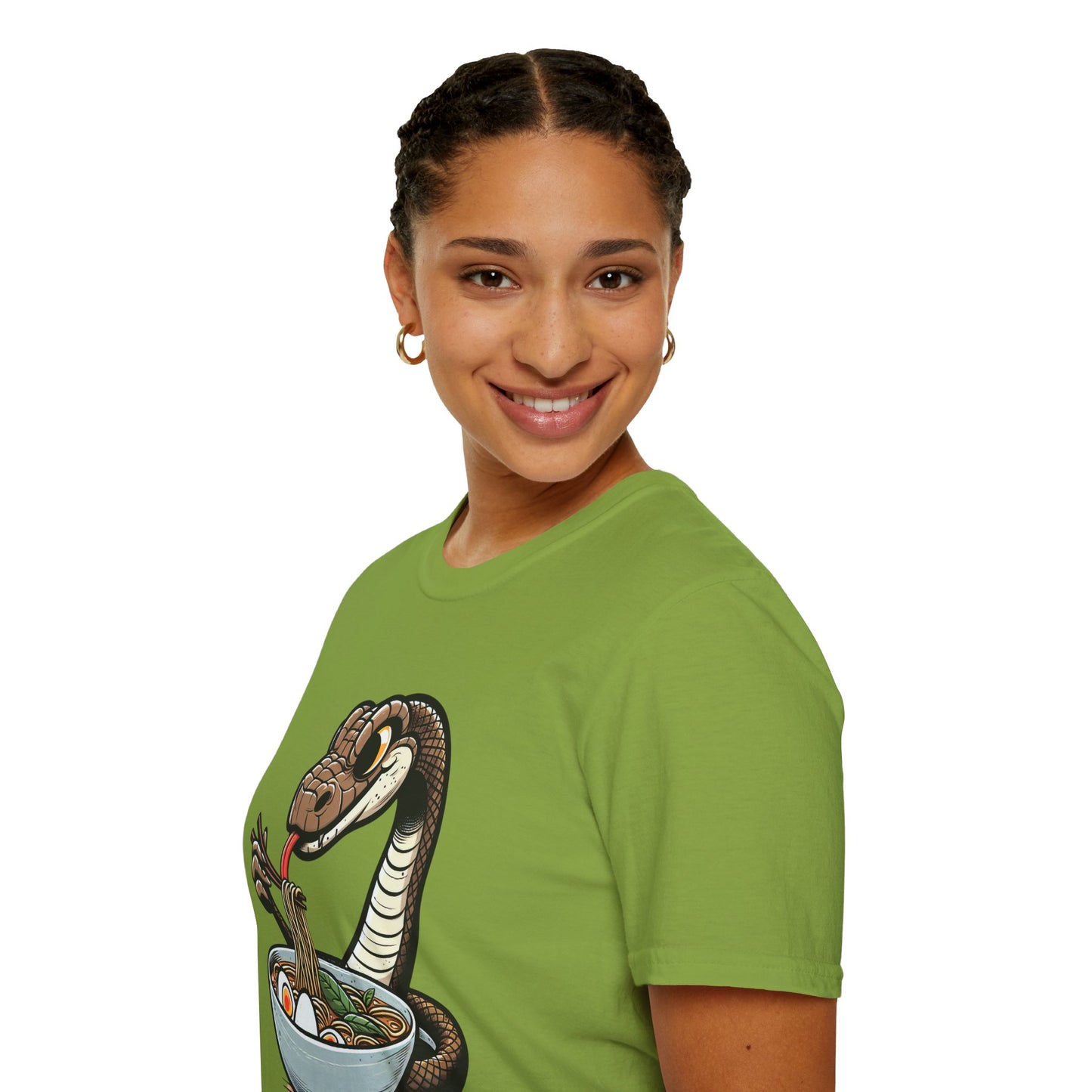 Funny Japanese Anime Snake Eats Ramen King Python T-Shirt