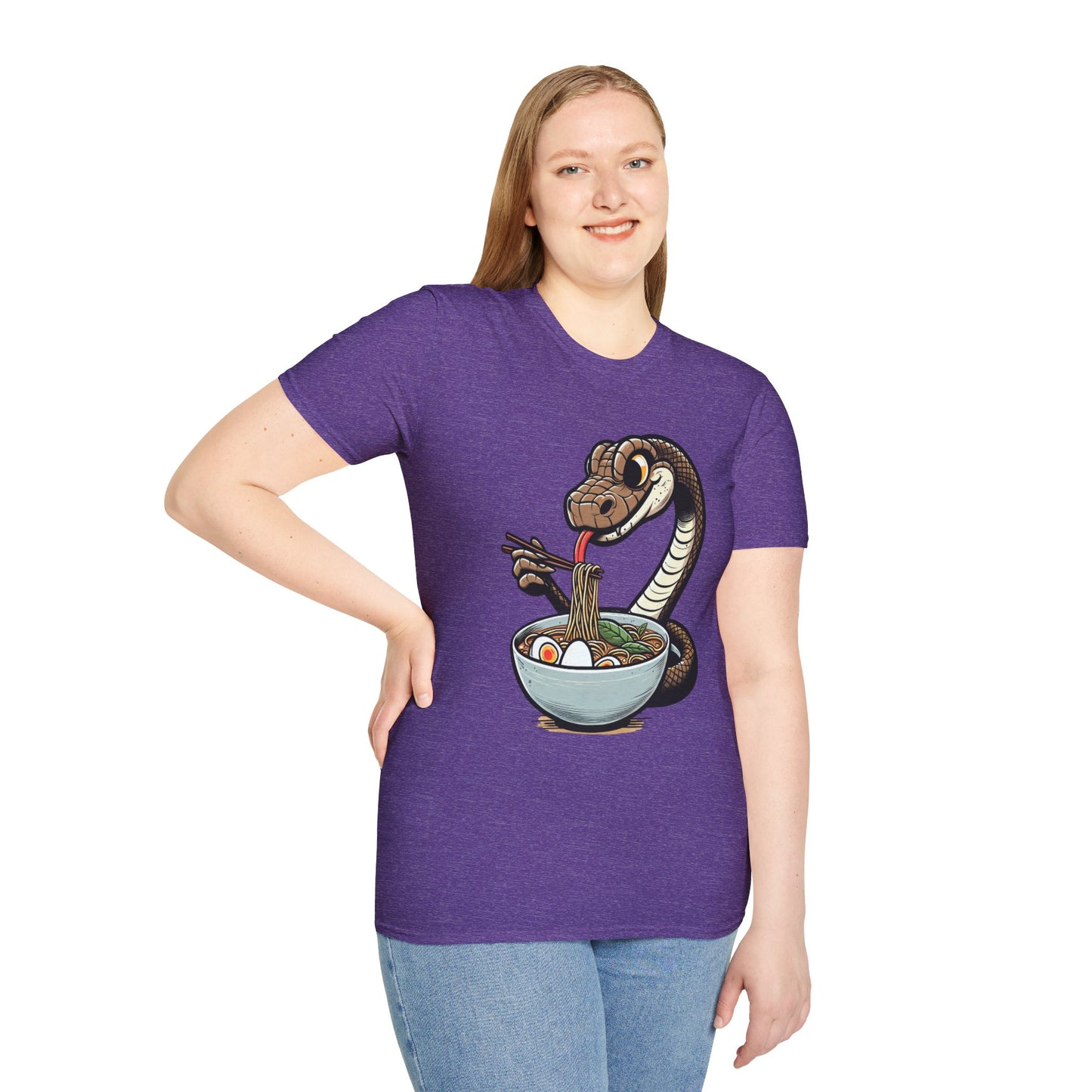Funny Japanese Anime Snake Eats Ramen King Python T-Shirt
