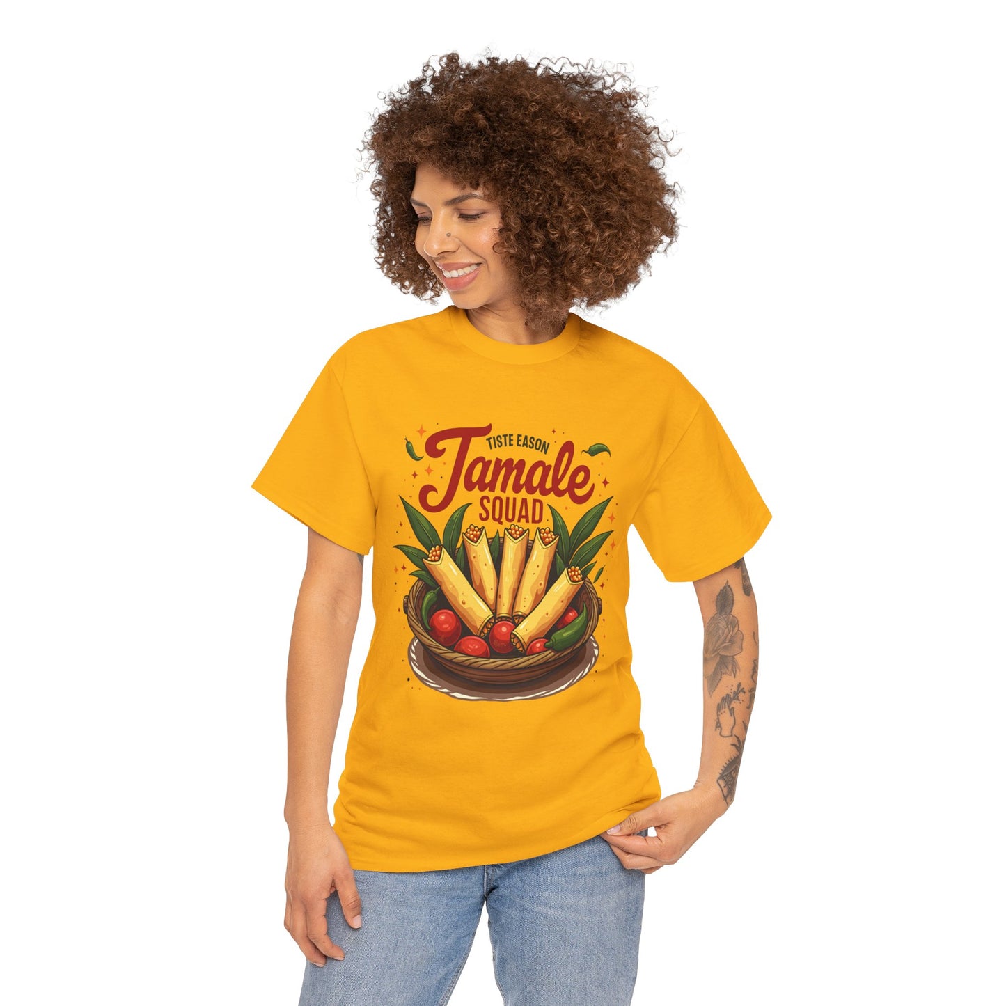 Tamale Squad Unisex Heavy Cotton Tee - Perfect for Food Lovers and Celebrations.