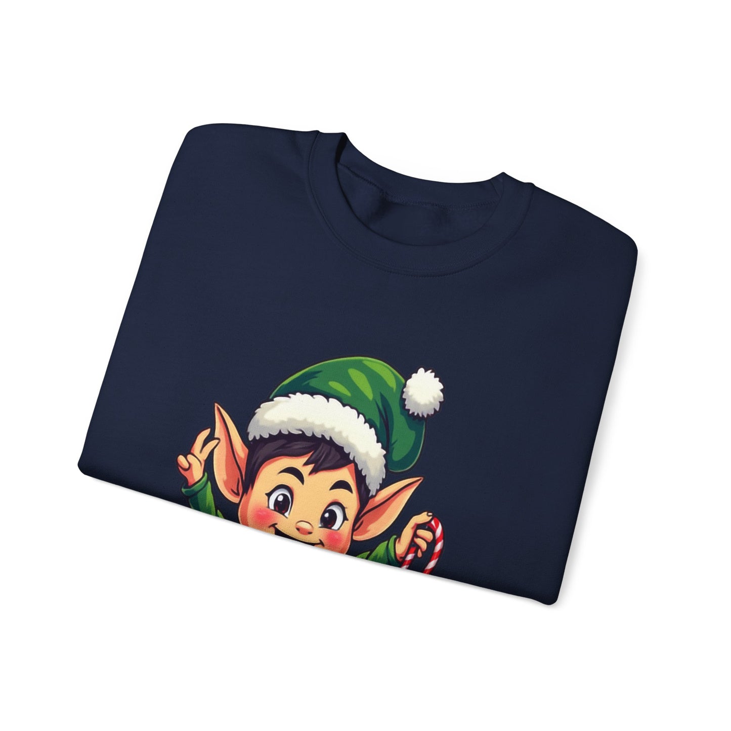 Merry Christmas Elf Crewneck Sweatshirt . Adorable Christmas Elf 3D T-Shirt – Festive Holiday Gift | Merry Christmas All Over Print