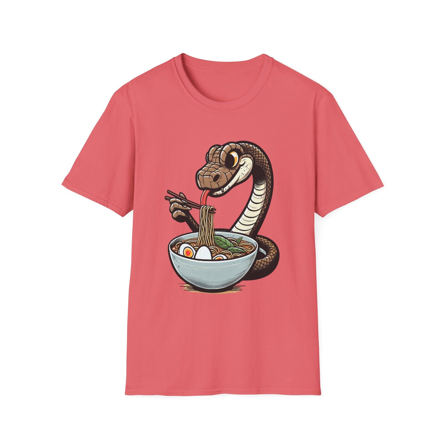 Funny Japanese Anime Snake Eats Ramen King Python T-Shirt