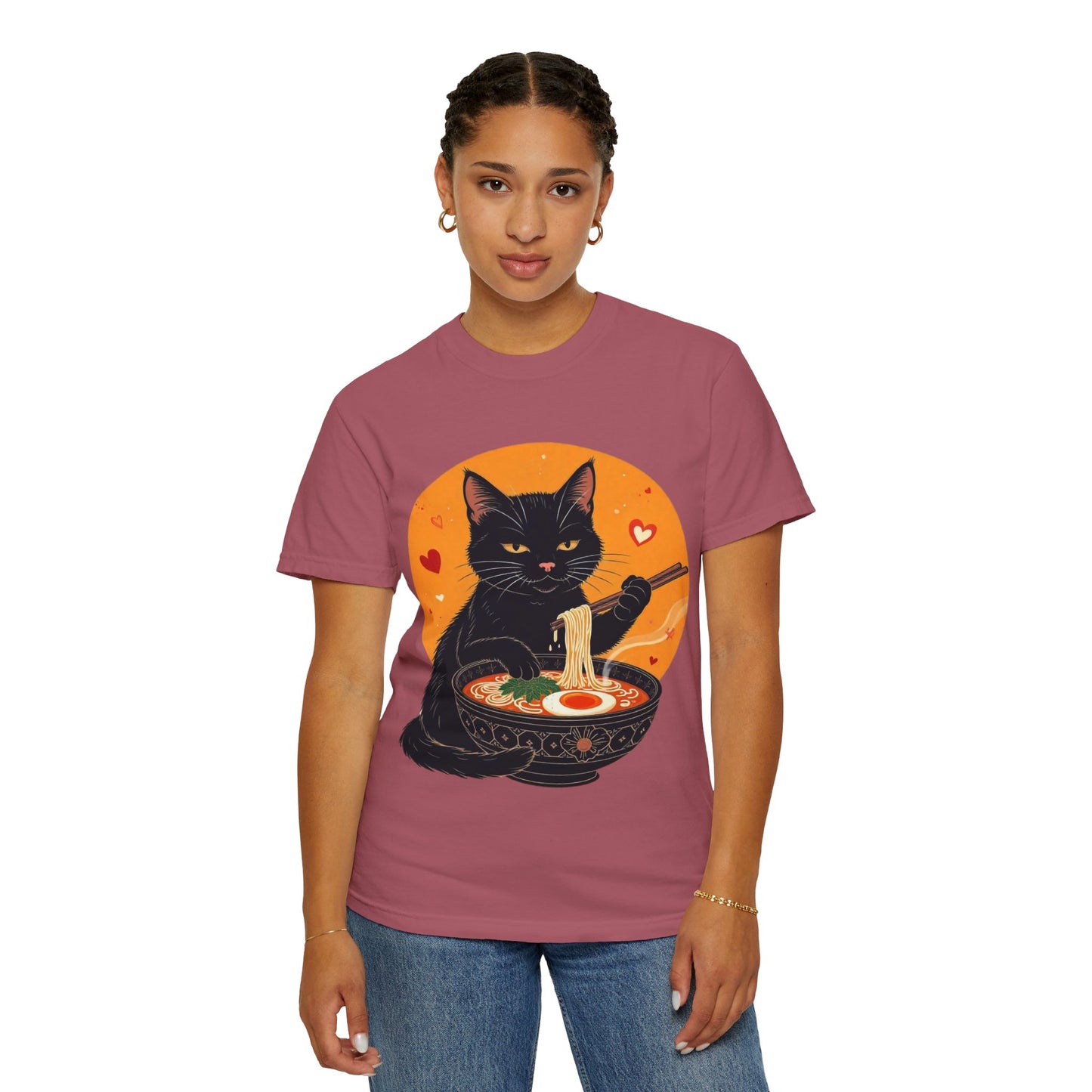 Cute Cat Ramen Lover Unisex T-Shirt | Perfect for Foodies & Cat Lovers Noodle Cat Shirt, Ramen Cat T-Shirt, Foodie Lover Shirts, Black Cat Noodle T-Shirts, Retro Cat Tees, Cat Lover Sweatshirts, Black Cat Tee