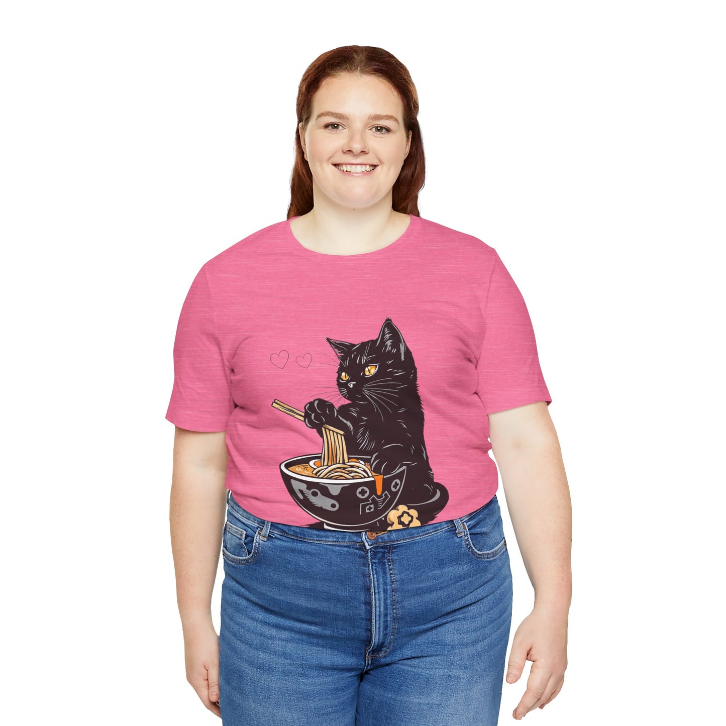 Noodle Cat Shirt, Ramen Cat T-Shirt, Foodie Lover Shirts, Black Cat Noodle T-Shirts, Retro Cat Tees, Cat Lover Sweatshirts, Black Cat Tee