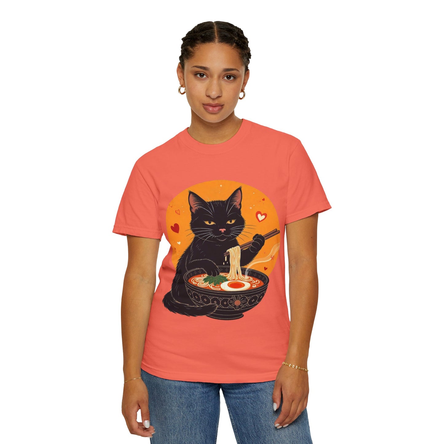 Cute Cat Ramen Lover Unisex T-Shirt | Perfect for Foodies & Cat Lovers Noodle Cat Shirt, Ramen Cat T-Shirt, Foodie Lover Shirts, Black Cat Noodle T-Shirts, Retro Cat Tees, Cat Lover Sweatshirts, Black Cat Tee