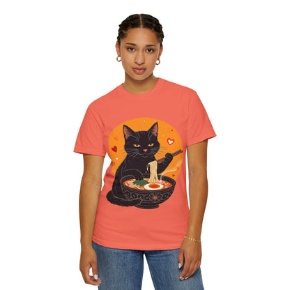 Cute Cat Ramen Lover Unisex T-Shirt | Perfect for Foodies & Cat Lovers Noodle Cat Shirt, Ramen Cat T-Shirt, Foodie Lover Shirts, Black Cat Noodle T-Shirts, Retro Cat Tees, Cat Lover Sweatshirts, Black Cat Tee