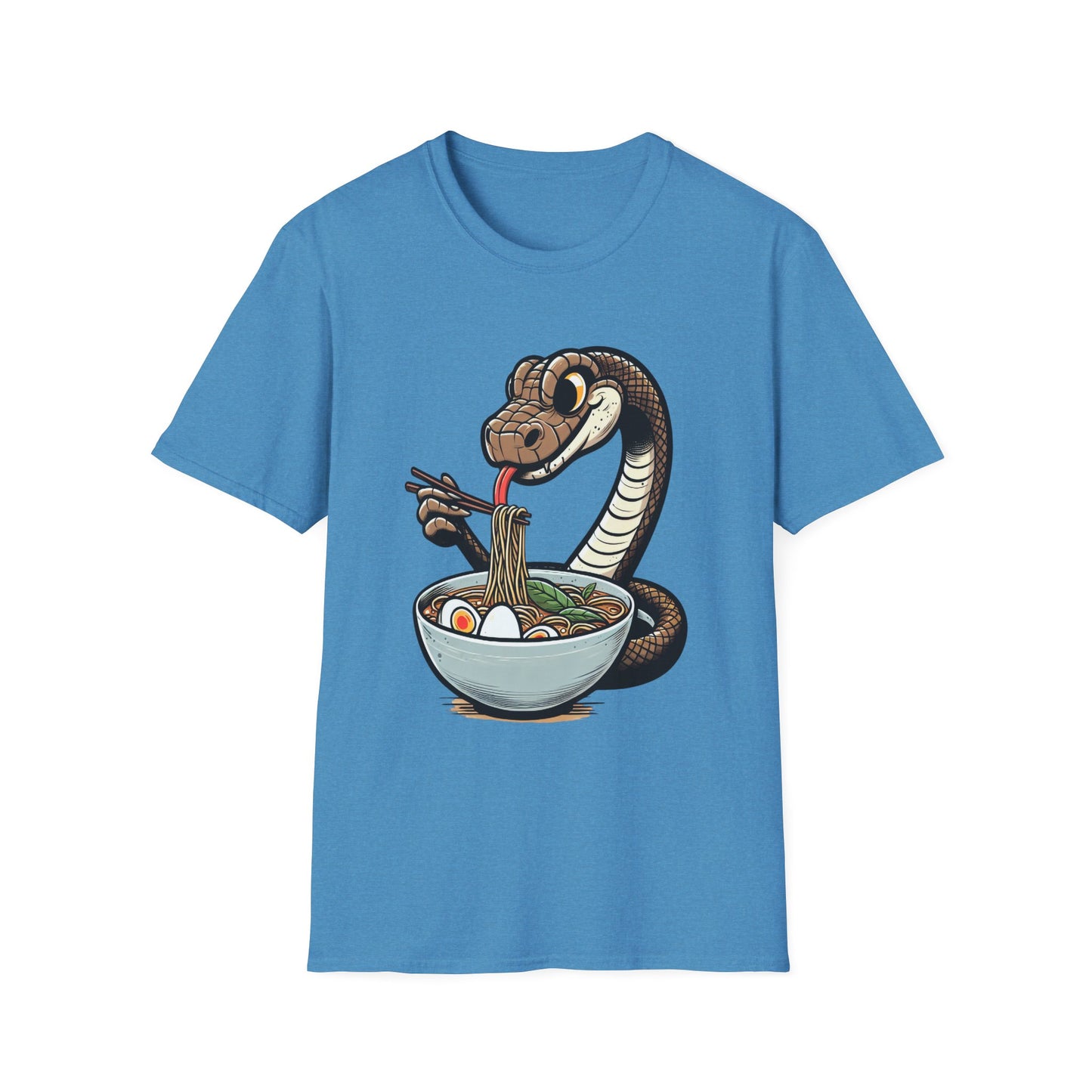 Funny Japanese Anime Snake Eats Ramen King Python T-Shirt