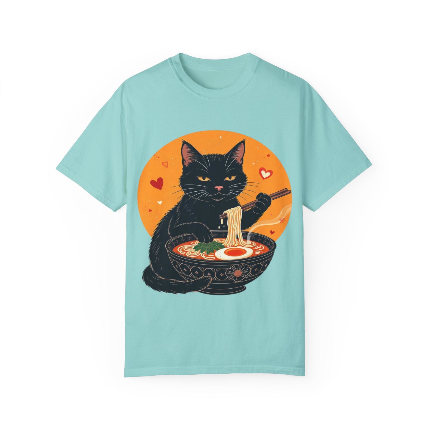 Cute Cat Ramen Lover Unisex T-Shirt | Perfect for Foodies & Cat Lovers Noodle Cat Shirt, Ramen Cat T-Shirt, Foodie Lover Shirts, Black Cat Noodle T-Shirts, Retro Cat Tees, Cat Lover Sweatshirts, Black Cat Tee