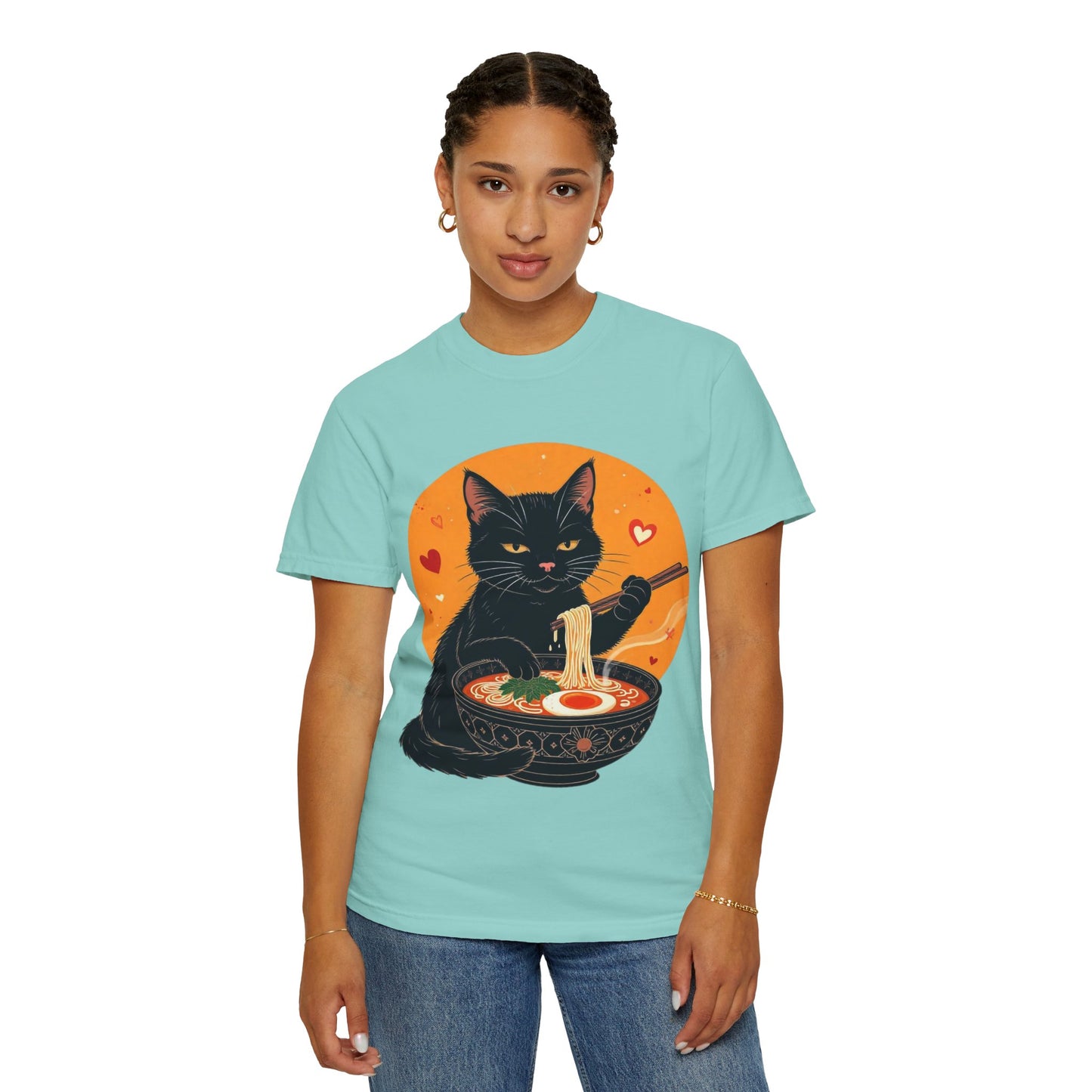 Cute Cat Ramen Lover Unisex T-Shirt | Perfect for Foodies & Cat Lovers Noodle Cat Shirt, Ramen Cat T-Shirt, Foodie Lover Shirts, Black Cat Noodle T-Shirts, Retro Cat Tees, Cat Lover Sweatshirts, Black Cat Tee
