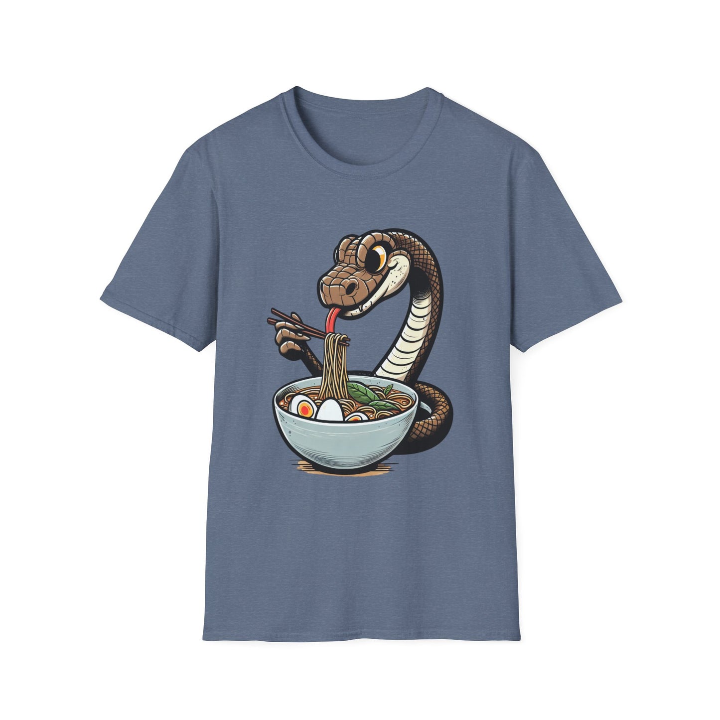 Funny Japanese Anime Snake Eats Ramen King Python T-Shirt