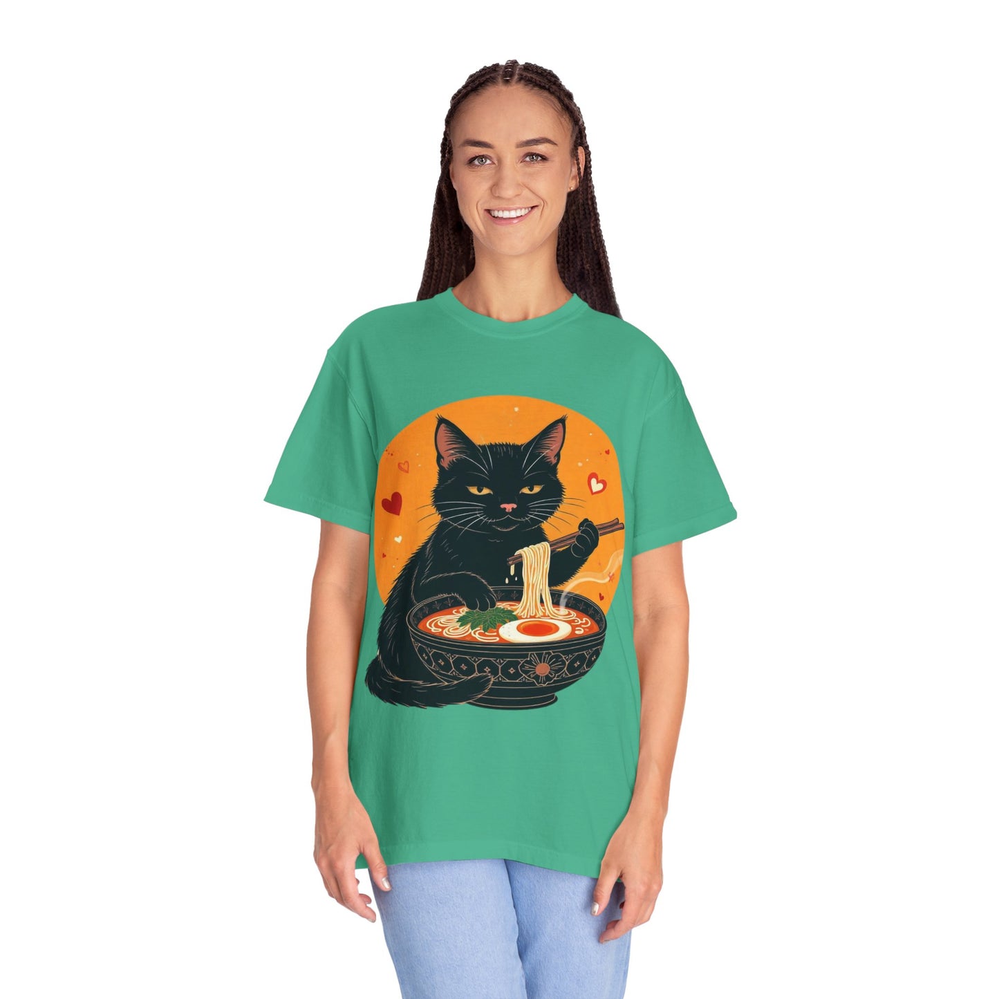 Cute Cat Ramen Lover Unisex T-Shirt | Perfect for Foodies & Cat Lovers Noodle Cat Shirt, Ramen Cat T-Shirt, Foodie Lover Shirts, Black Cat Noodle T-Shirts, Retro Cat Tees, Cat Lover Sweatshirts, Black Cat Tee
