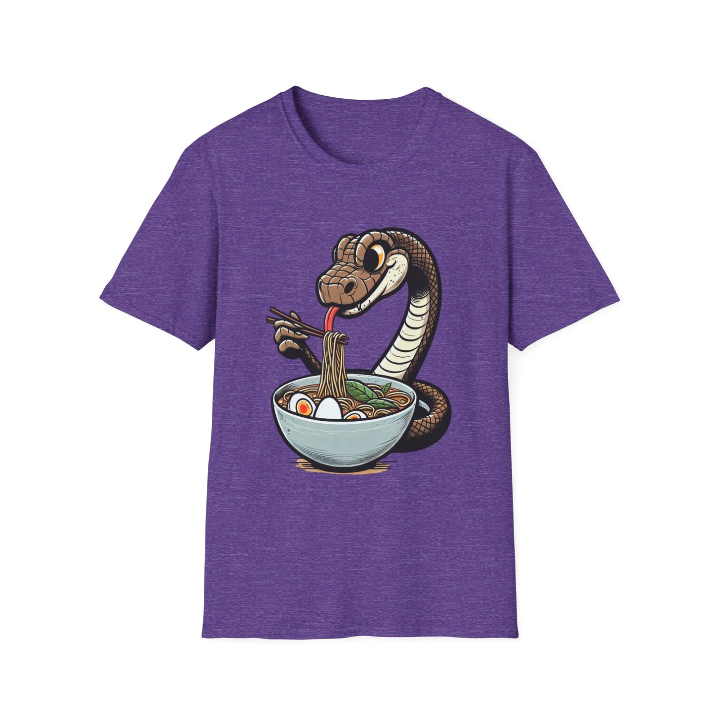 Funny Japanese Anime Snake Eats Ramen King Python T-Shirt