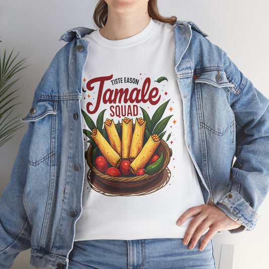 Tamale Squad Unisex Heavy Cotton Tee - Perfect for Food Lovers and Celebrations.