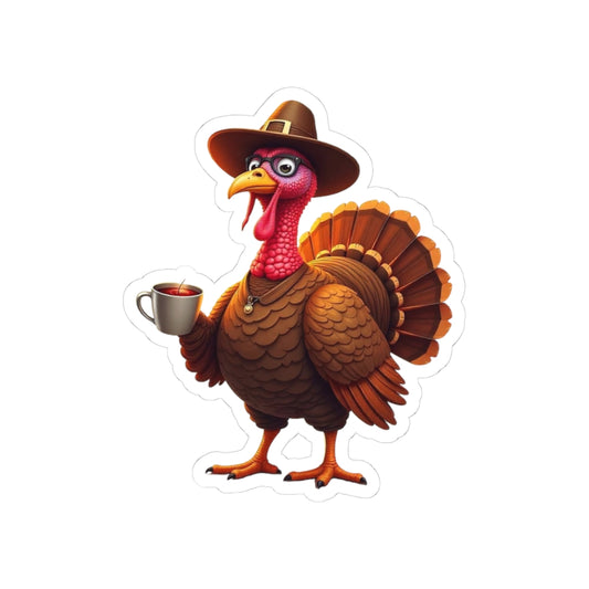 Turkey Sticker Thanksgiving Turkey Kiss-Cut Stickers - Fun Holiday Décor for Planners, Laptops, and Gifts