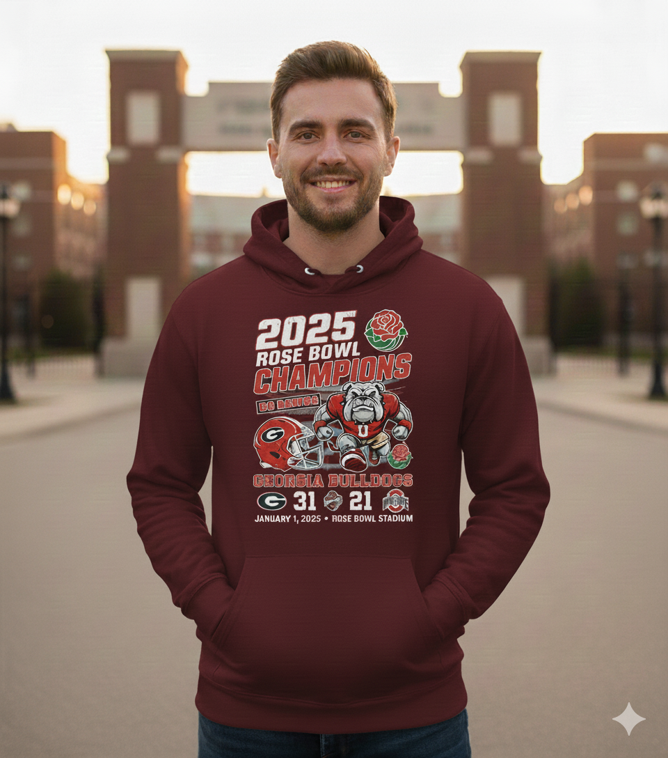 2025 College Football Champions Hoodie – Bulldog Fan Victory Sweatshirt, Game Day Pullover