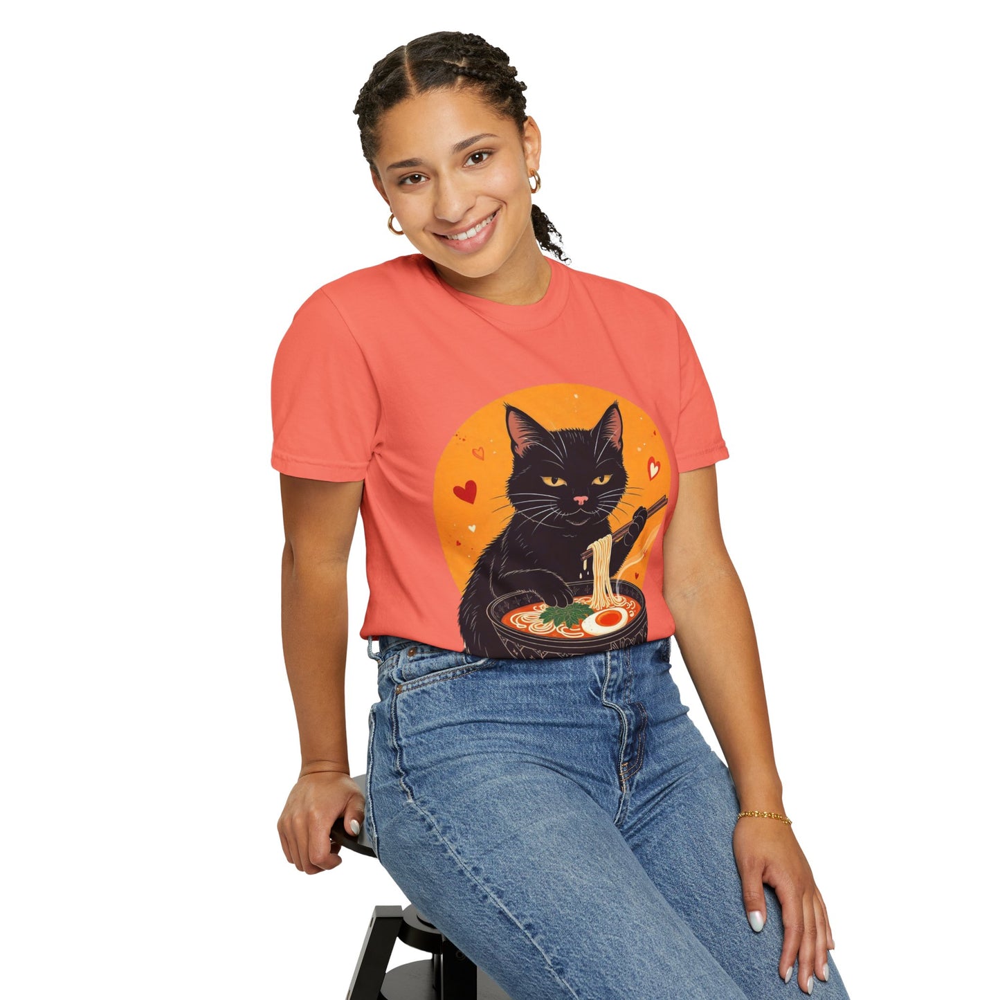Cute Cat Ramen Lover Unisex T-Shirt | Perfect for Foodies & Cat Lovers Noodle Cat Shirt, Ramen Cat T-Shirt, Foodie Lover Shirts, Black Cat Noodle T-Shirts, Retro Cat Tees, Cat Lover Sweatshirts, Black Cat Tee