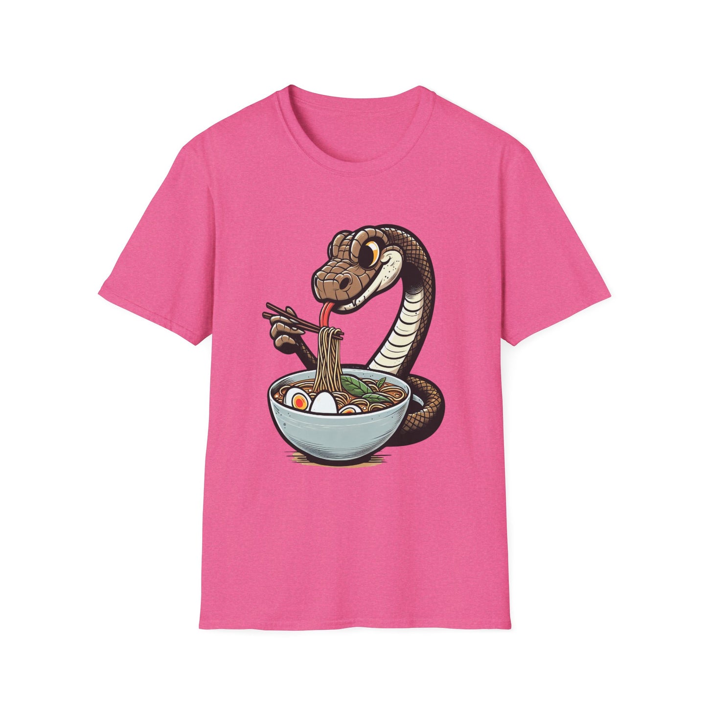 Funny Japanese Anime Snake Eats Ramen King Python T-Shirt