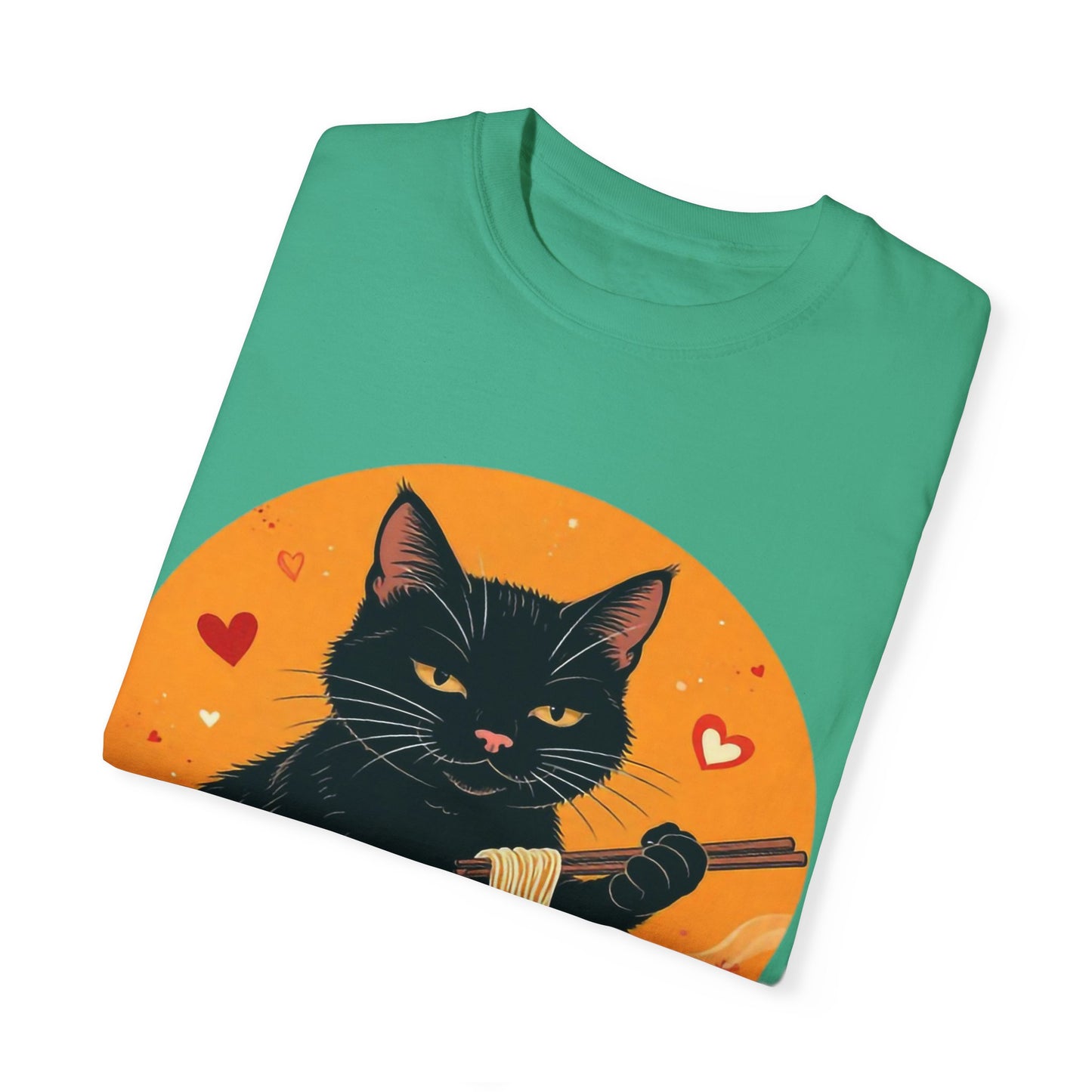 Cute Cat Ramen Lover Unisex T-Shirt | Perfect for Foodies & Cat Lovers Noodle Cat Shirt, Ramen Cat T-Shirt, Foodie Lover Shirts, Black Cat Noodle T-Shirts, Retro Cat Tees, Cat Lover Sweatshirts, Black Cat Tee