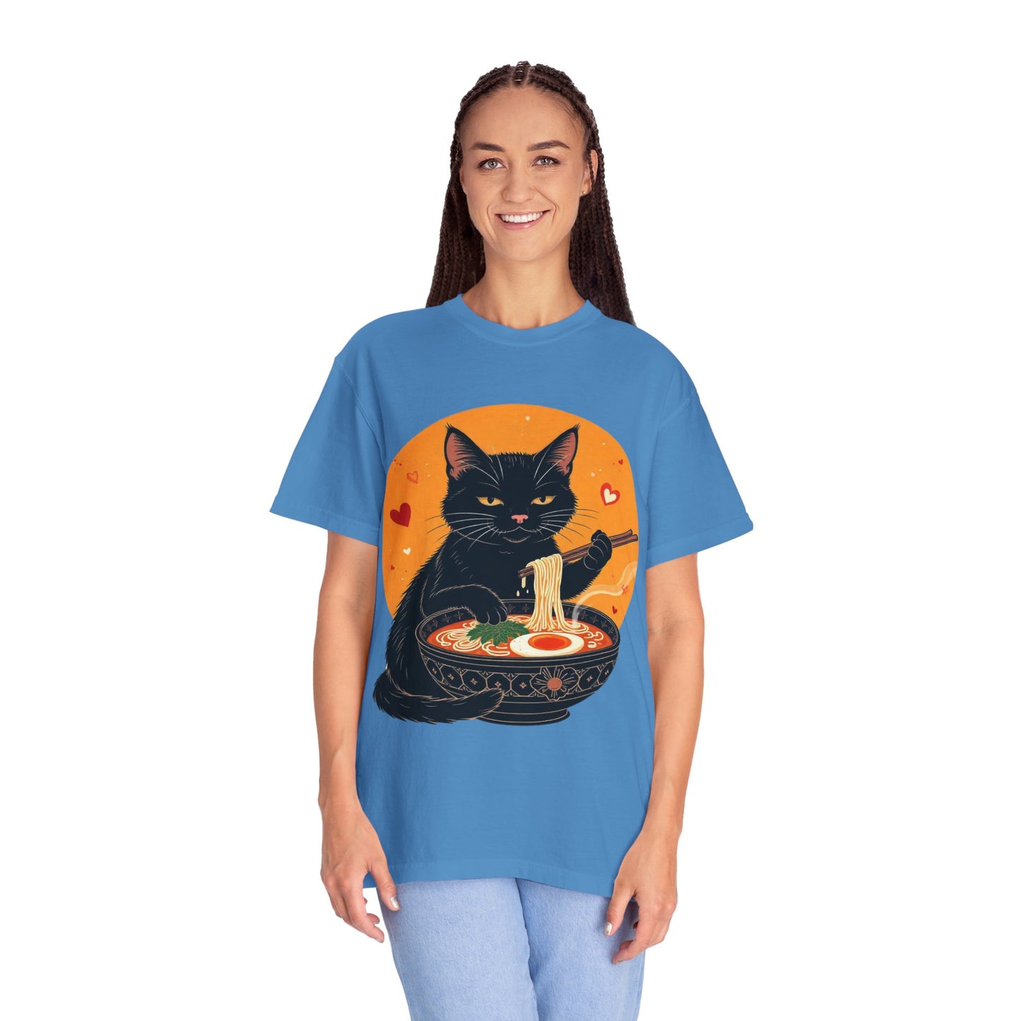 Cute Cat Ramen Lover Unisex T-Shirt | Perfect for Foodies & Cat Lovers Noodle Cat Shirt, Ramen Cat T-Shirt, Foodie Lover Shirts, Black Cat Noodle T-Shirts, Retro Cat Tees, Cat Lover Sweatshirts, Black Cat Tee