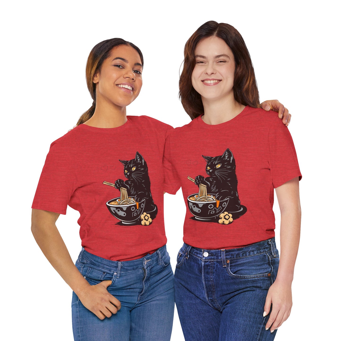 Noodle Cat Shirt, Ramen Cat T-Shirt, Foodie Lover Shirts, Black Cat Noodle T-Shirts, Retro Cat Tees, Cat Lover Sweatshirts, Black Cat Tee