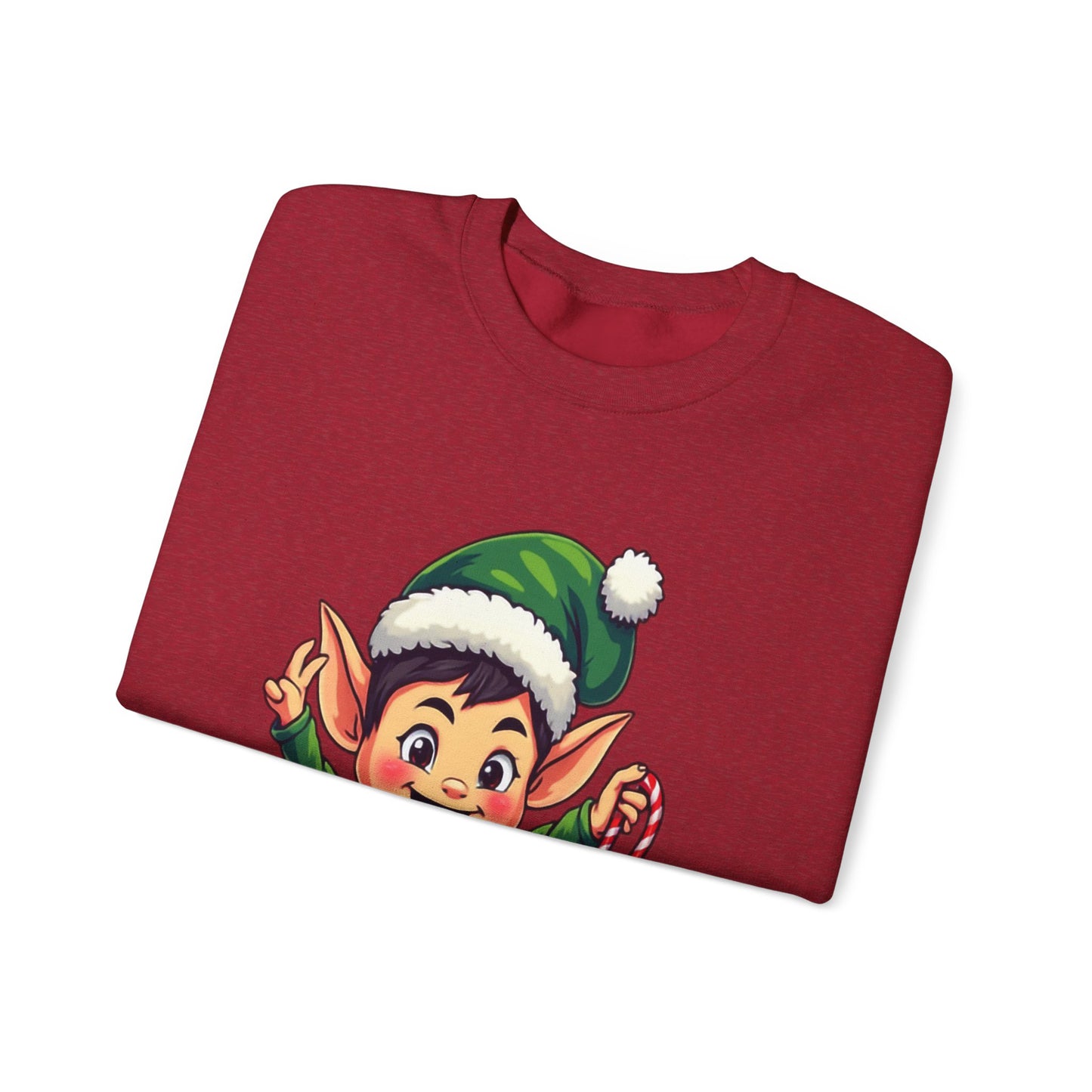 Merry Christmas Elf Crewneck Sweatshirt . Adorable Christmas Elf 3D T-Shirt – Festive Holiday Gift | Merry Christmas All Over Print