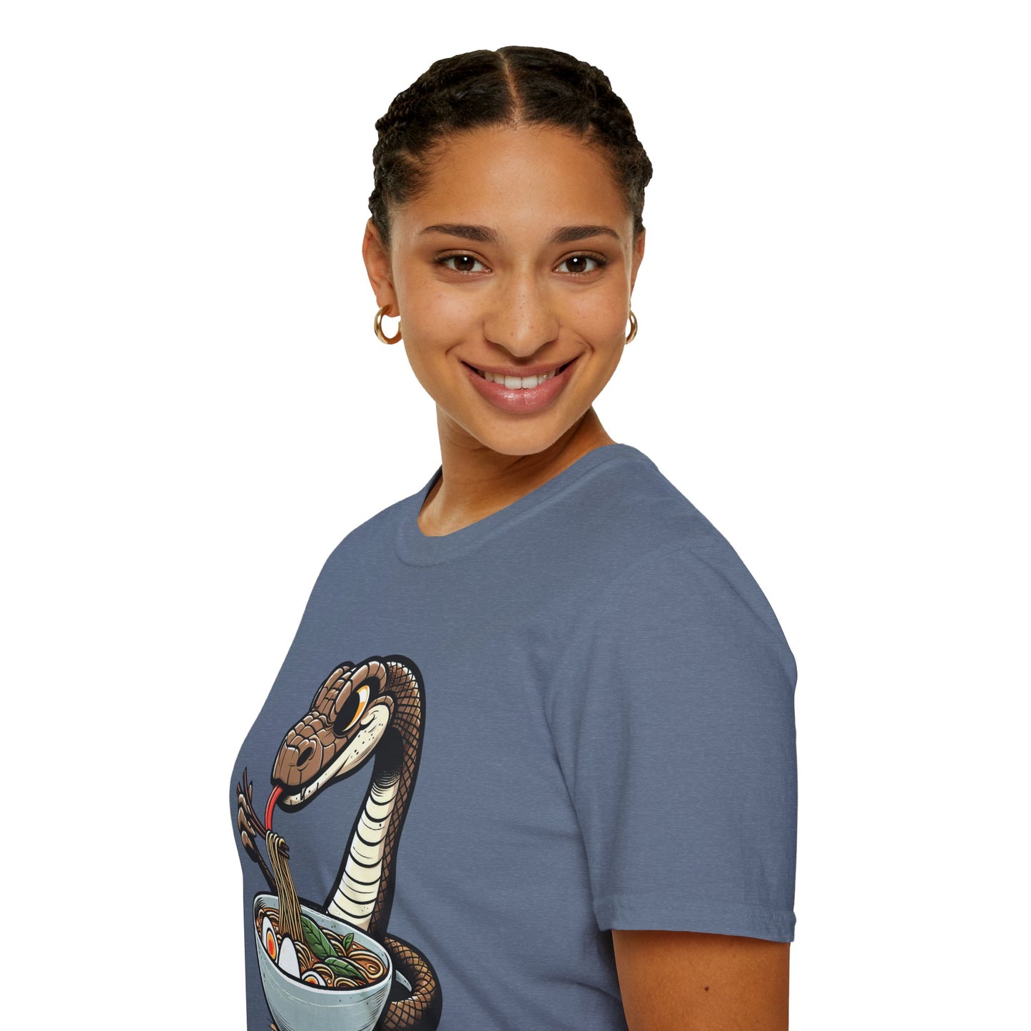 Funny Japanese Anime Snake Eats Ramen King Python T-Shirt