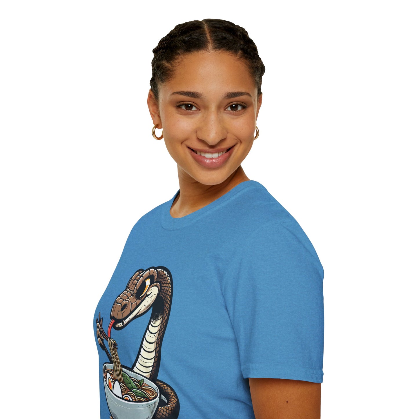 Funny Japanese Anime Snake Eats Ramen King Python T-Shirt