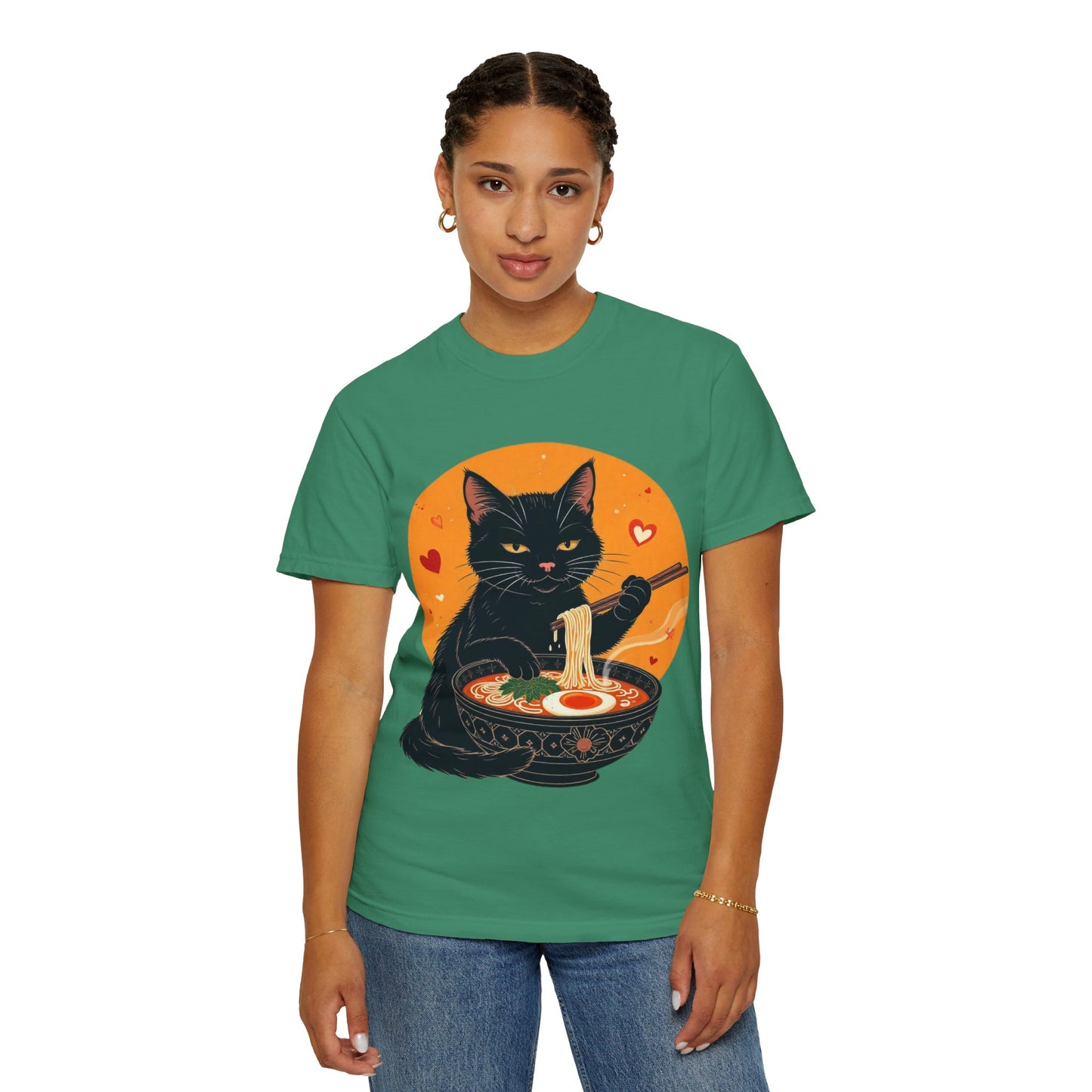 Cute Cat Ramen Lover Unisex T-Shirt | Perfect for Foodies & Cat Lovers Noodle Cat Shirt, Ramen Cat T-Shirt, Foodie Lover Shirts, Black Cat Noodle T-Shirts, Retro Cat Tees, Cat Lover Sweatshirts, Black Cat Tee