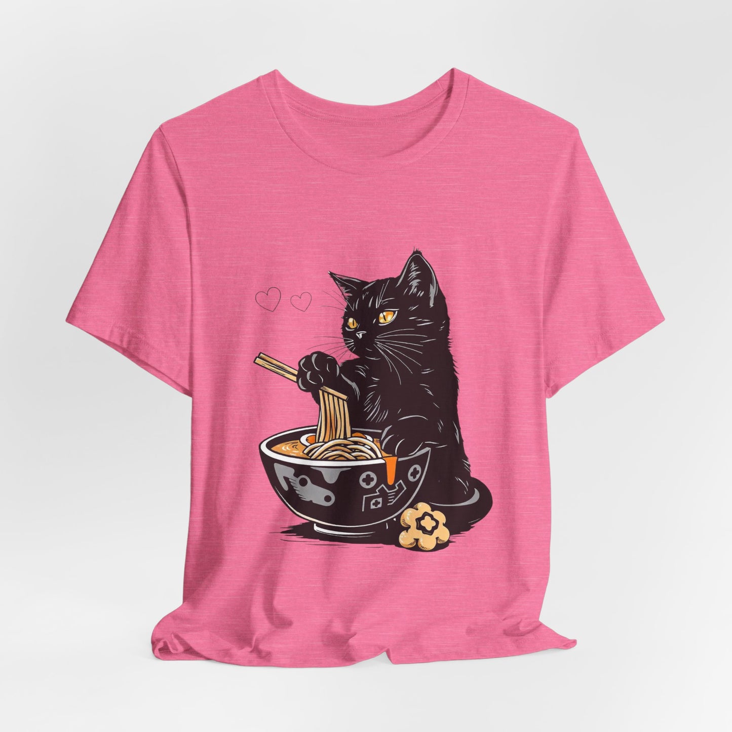 Noodle Cat Shirt, Ramen Cat T-Shirt, Foodie Lover Shirts, Black Cat Noodle T-Shirts, Retro Cat Tees, Cat Lover Sweatshirts, Black Cat Tee