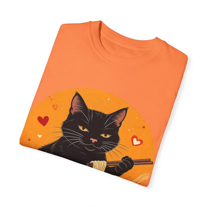Cute Cat Ramen Lover Unisex T-Shirt | Perfect for Foodies & Cat Lovers Noodle Cat Shirt, Ramen Cat T-Shirt, Foodie Lover Shirts, Black Cat Noodle T-Shirts, Retro Cat Tees, Cat Lover Sweatshirts, Black Cat Tee