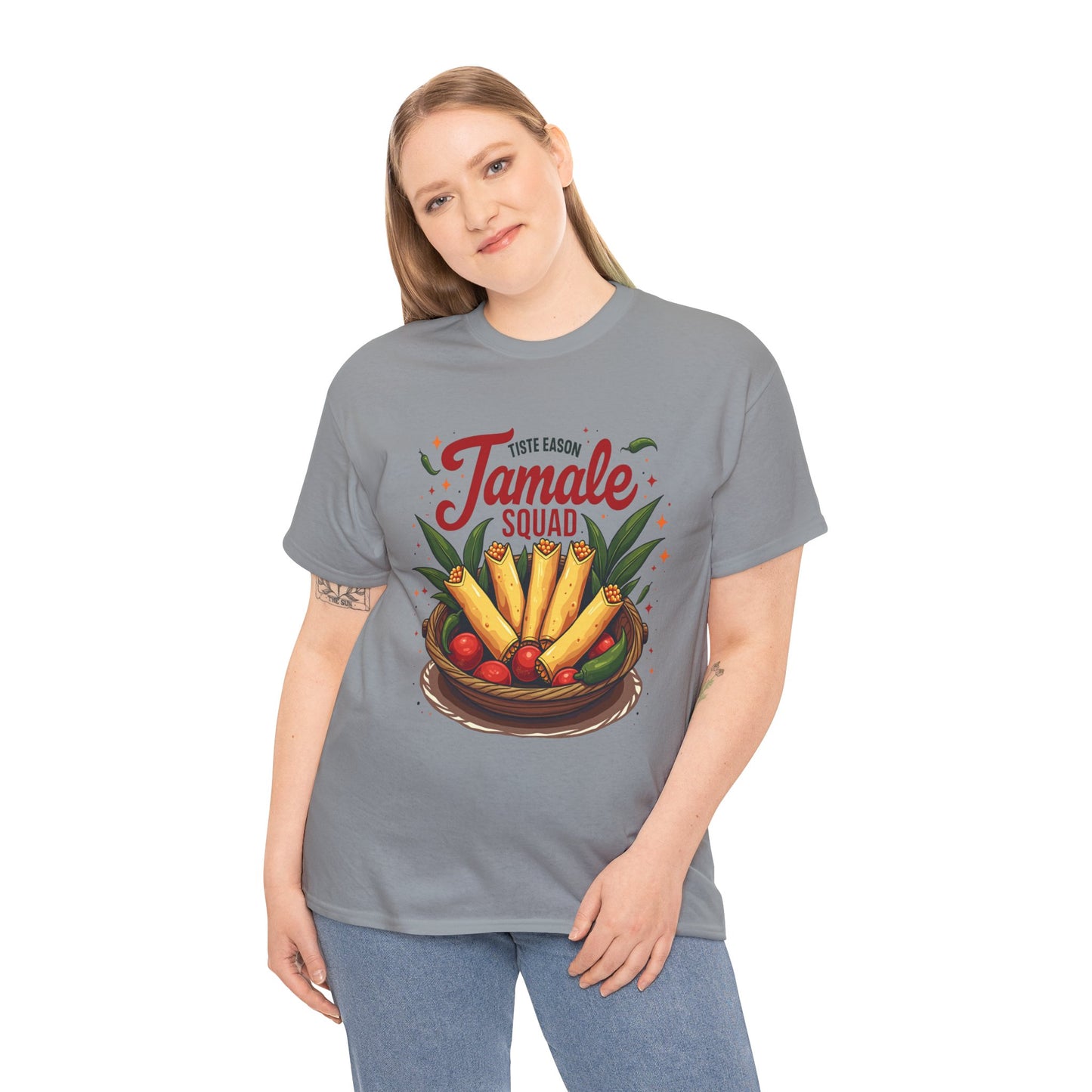 Tamale Squad Unisex Heavy Cotton Tee - Perfect for Food Lovers and Celebrations.