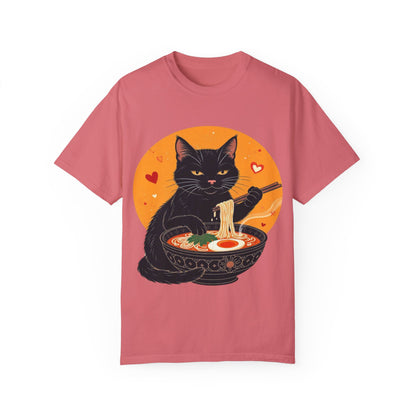 Cute Cat Ramen Lover Unisex T-Shirt | Perfect for Foodies & Cat Lovers Noodle Cat Shirt, Ramen Cat T-Shirt, Foodie Lover Shirts, Black Cat Noodle T-Shirts, Retro Cat Tees, Cat Lover Sweatshirts, Black Cat Tee