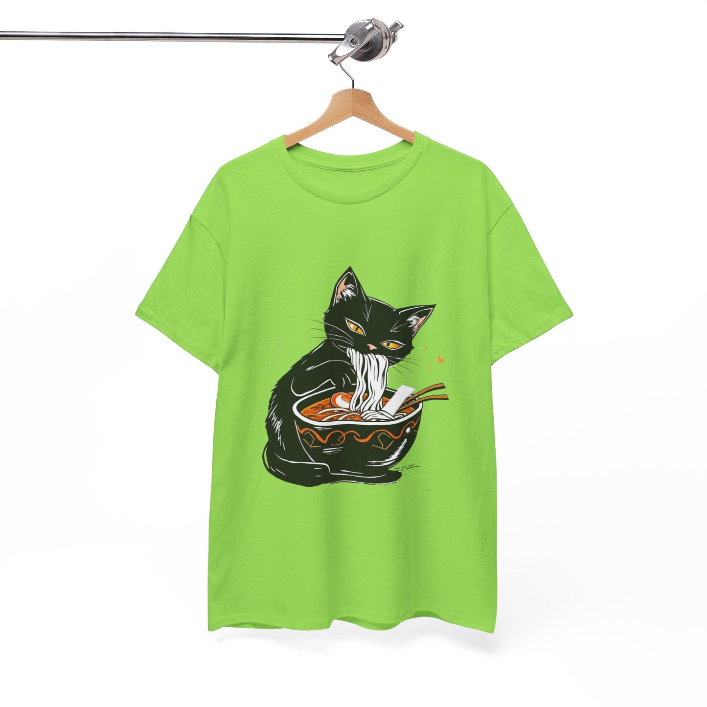 Noodle Cat Shirt, Ramen Cat T-Shirt, Foodie Lover Shirts, Black Cat Noodle T-Shirts, Retro Cat Tees, Cat Lover Sweatshirts, Black Cat Tee