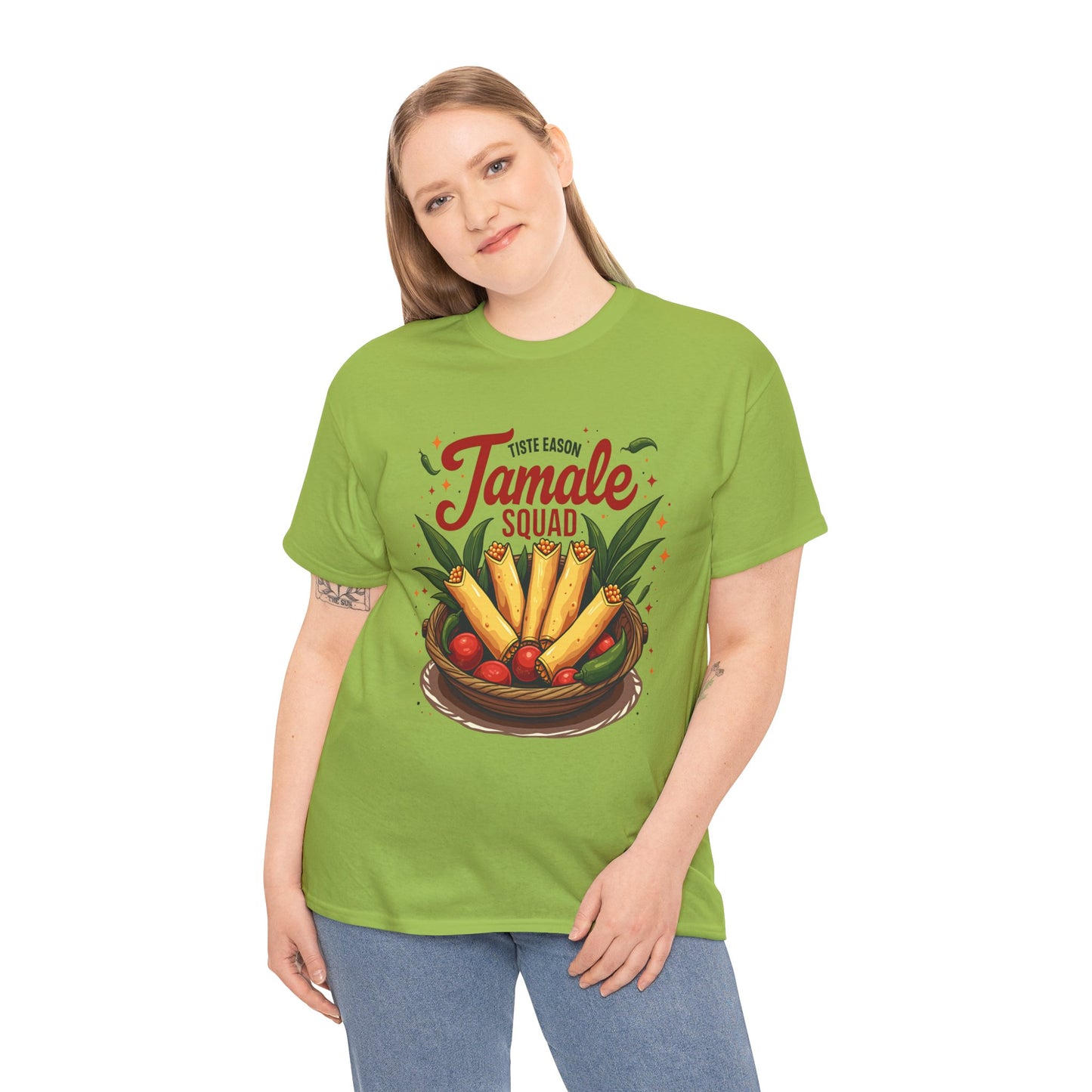 Tamale Squad Unisex Heavy Cotton Tee - Perfect for Food Lovers and Celebrations.