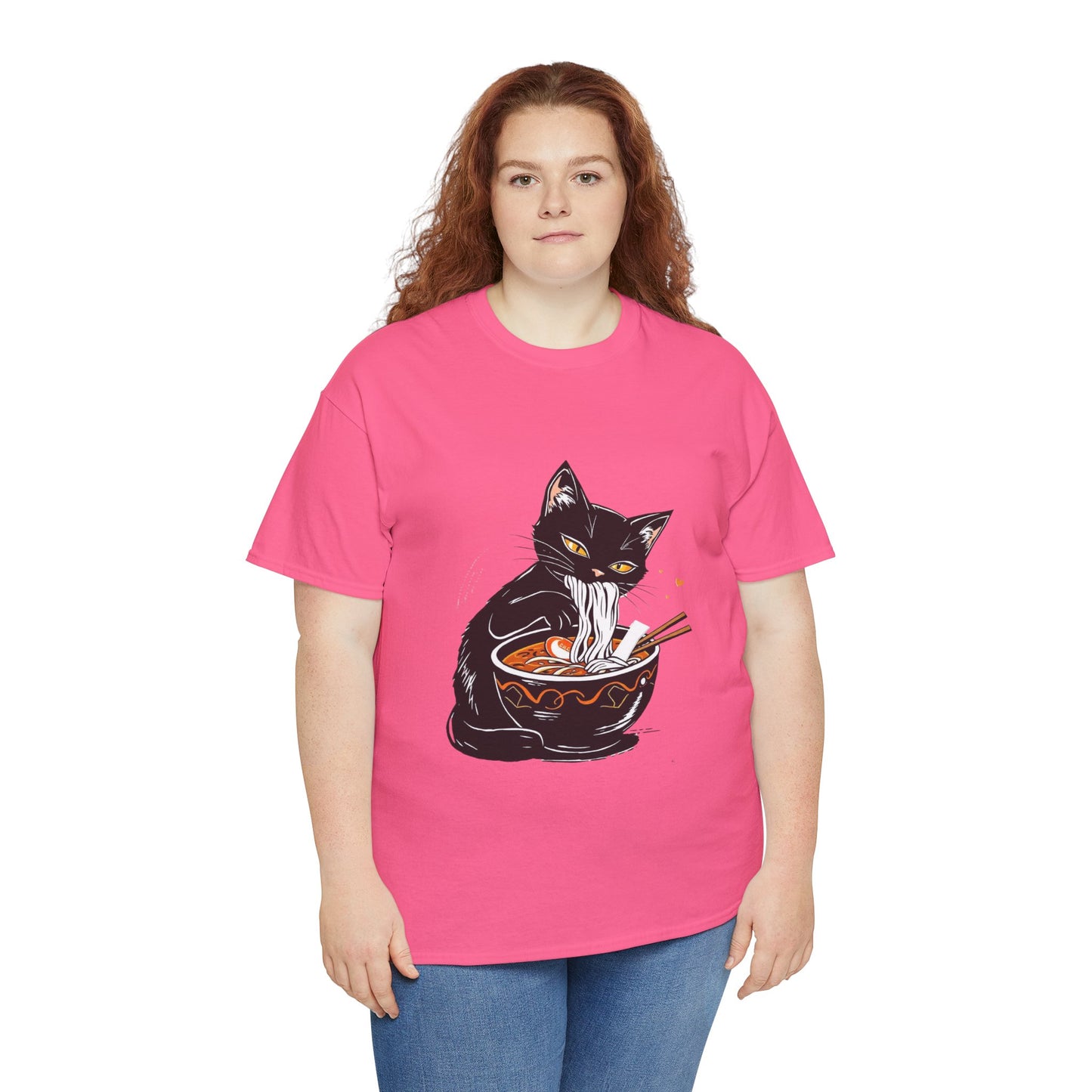 Noodle Cat Shirt, Ramen Cat T-Shirt, Foodie Lover Shirts, Black Cat Noodle T-Shirts, Retro Cat Tees, Cat Lover Sweatshirts, Black Cat Tee