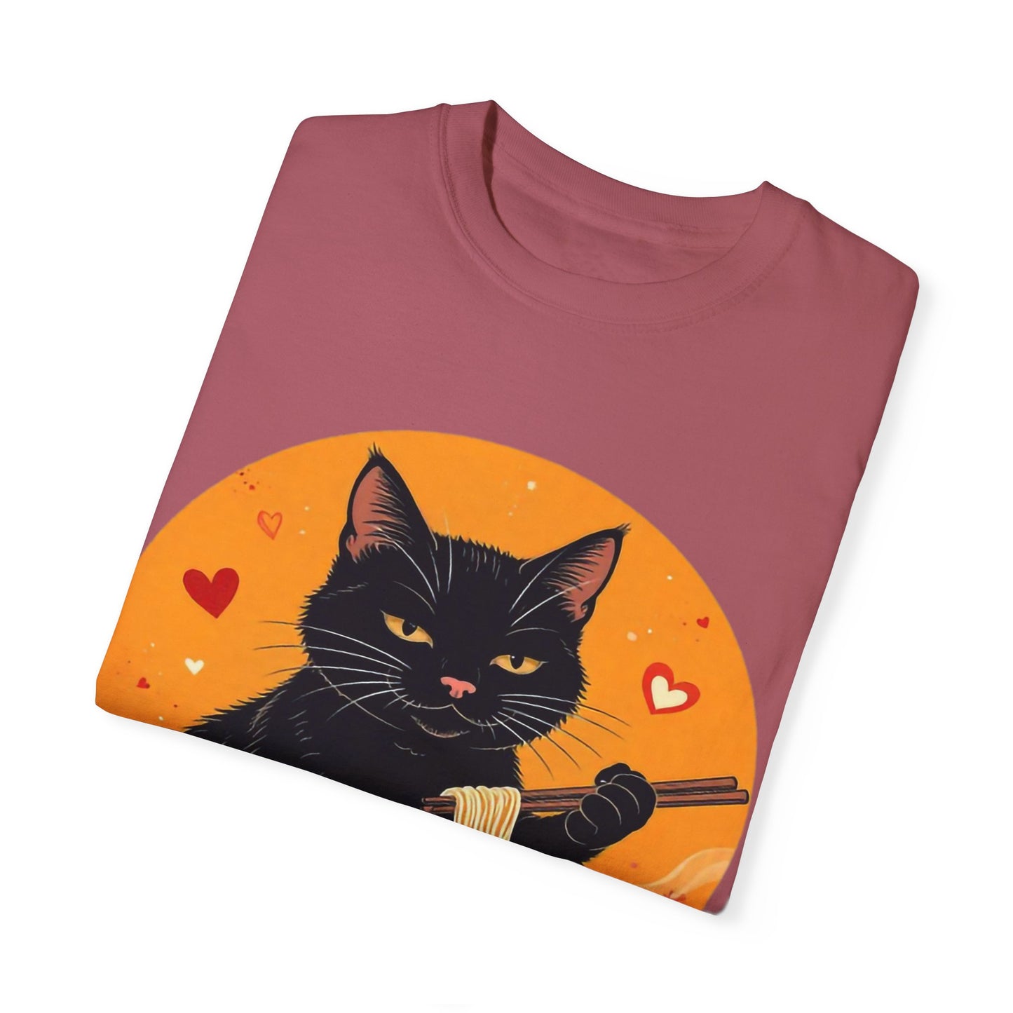 Cute Cat Ramen Lover Unisex T-Shirt | Perfect for Foodies & Cat Lovers Noodle Cat Shirt, Ramen Cat T-Shirt, Foodie Lover Shirts, Black Cat Noodle T-Shirts, Retro Cat Tees, Cat Lover Sweatshirts, Black Cat Tee