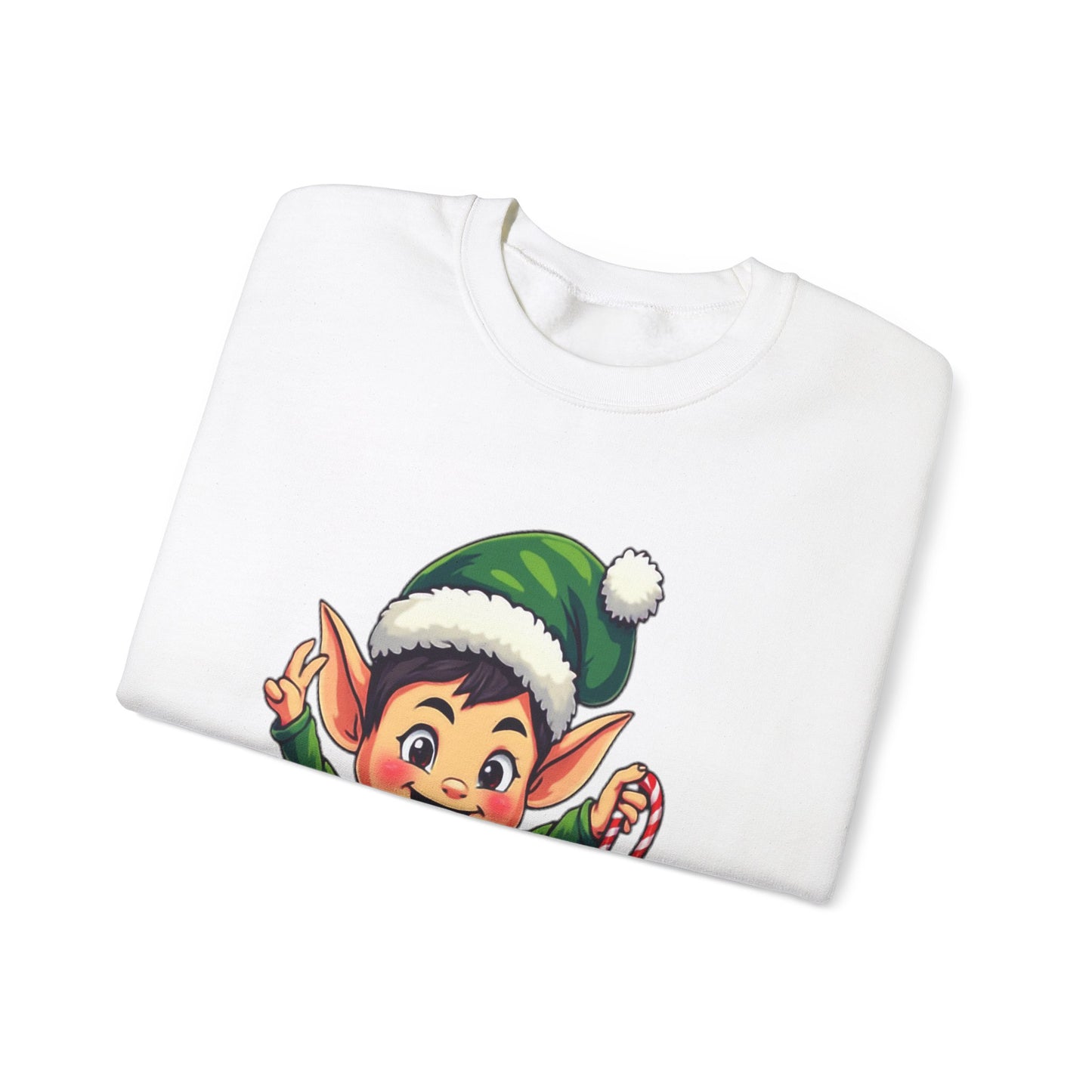 Merry Christmas Elf Crewneck Sweatshirt . Adorable Christmas Elf 3D T-Shirt – Festive Holiday Gift | Merry Christmas All Over Print