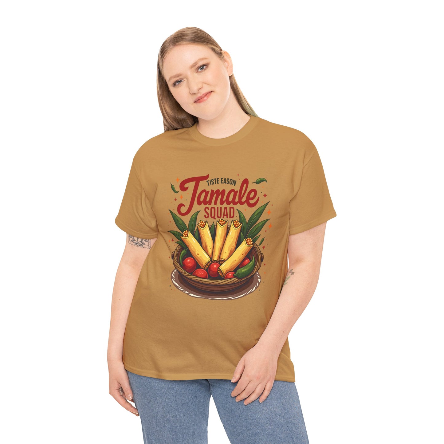 Tamale Squad Unisex Heavy Cotton Tee - Perfect for Food Lovers and Celebrations.