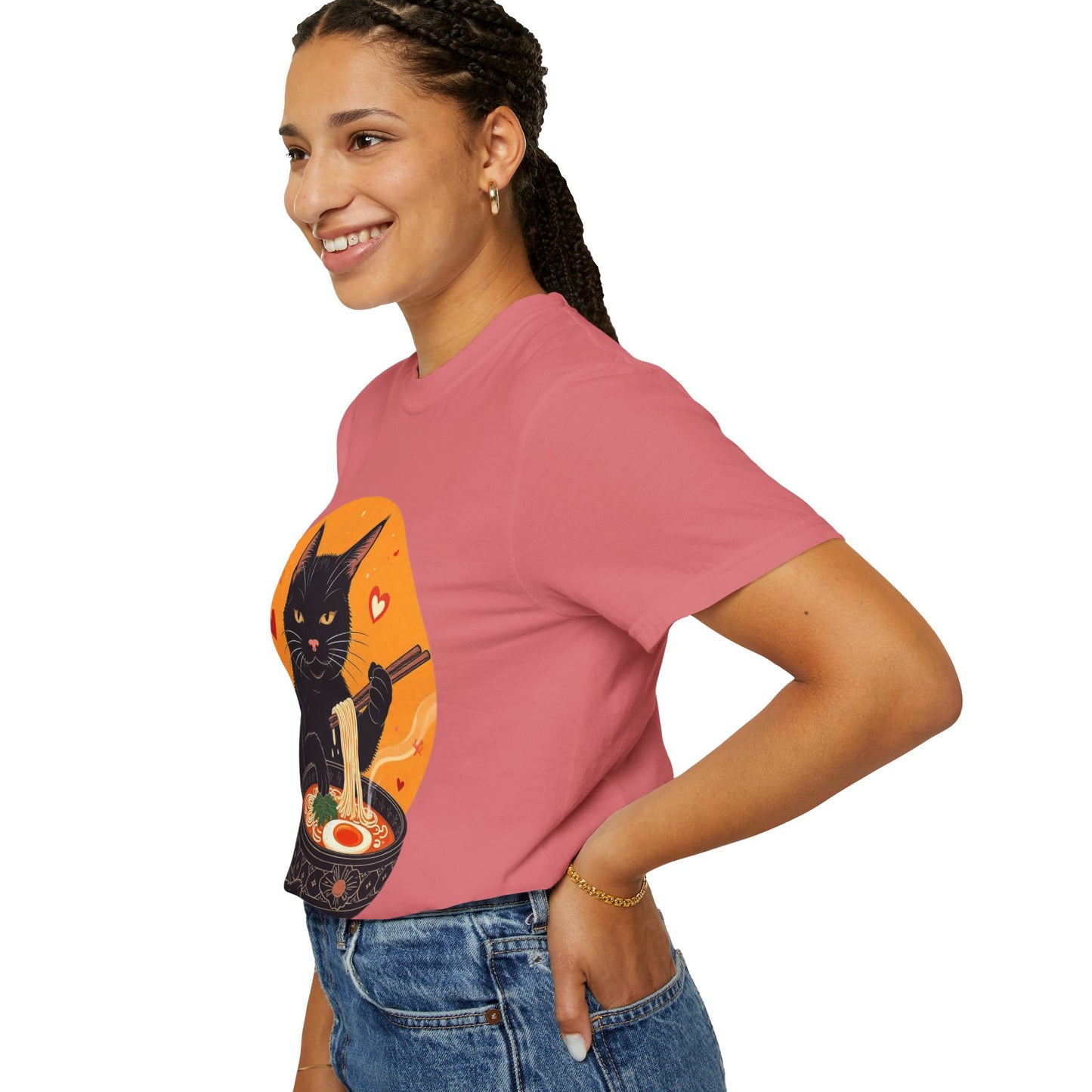 Cute Cat Ramen Lover Unisex T-Shirt | Perfect for Foodies & Cat Lovers Noodle Cat Shirt, Ramen Cat T-Shirt, Foodie Lover Shirts, Black Cat Noodle T-Shirts, Retro Cat Tees, Cat Lover Sweatshirts, Black Cat Tee