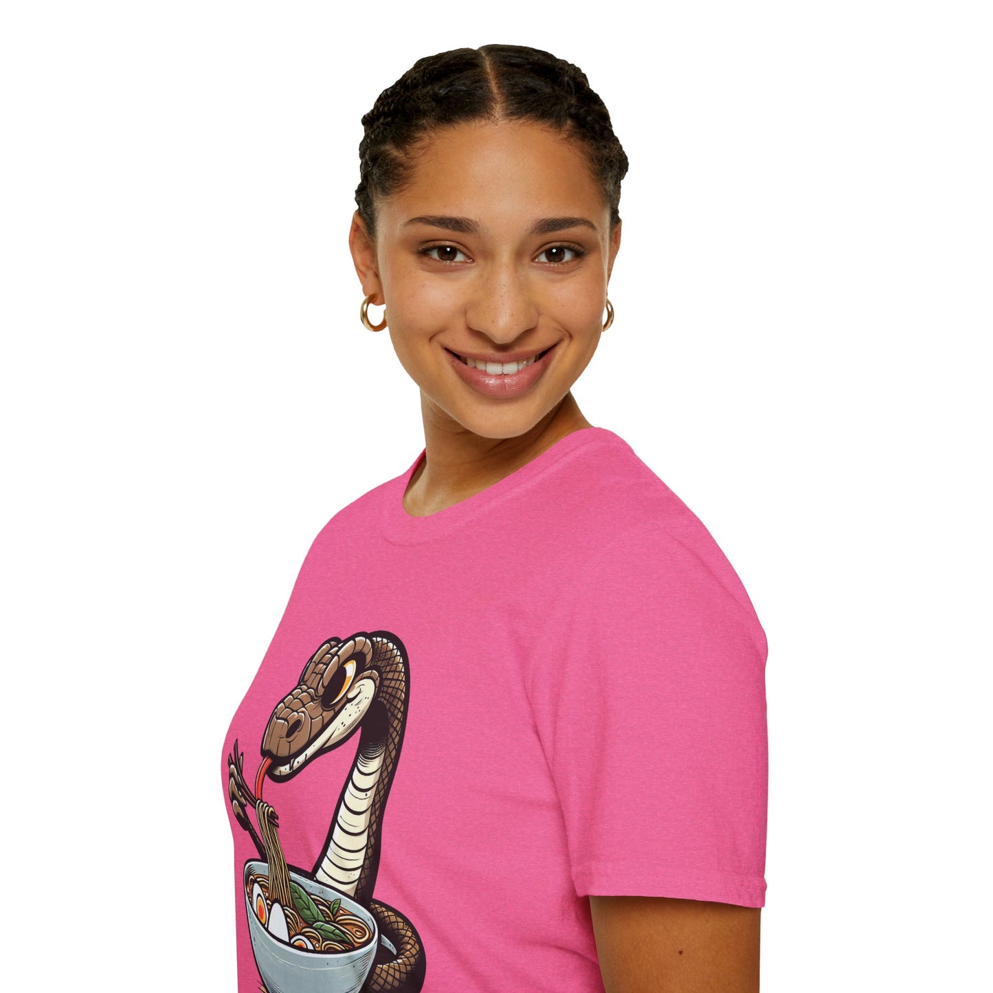 Funny Japanese Anime Snake Eats Ramen King Python T-Shirt