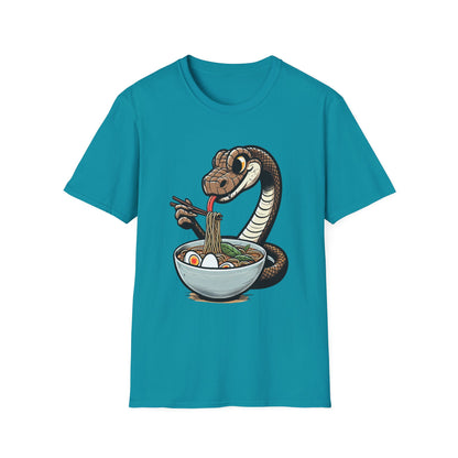 Funny Japanese Anime Snake Eats Ramen King Python T-Shirt