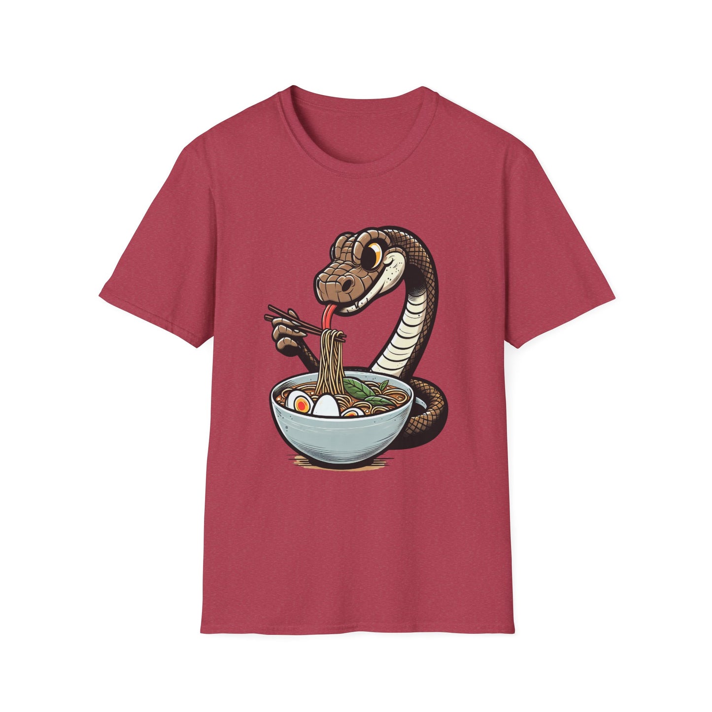 Funny Japanese Anime Snake Eats Ramen King Python T-Shirt