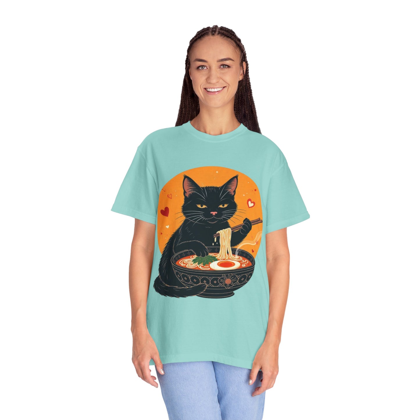 Cute Cat Ramen Lover Unisex T-Shirt | Perfect for Foodies & Cat Lovers Noodle Cat Shirt, Ramen Cat T-Shirt, Foodie Lover Shirts, Black Cat Noodle T-Shirts, Retro Cat Tees, Cat Lover Sweatshirts, Black Cat Tee