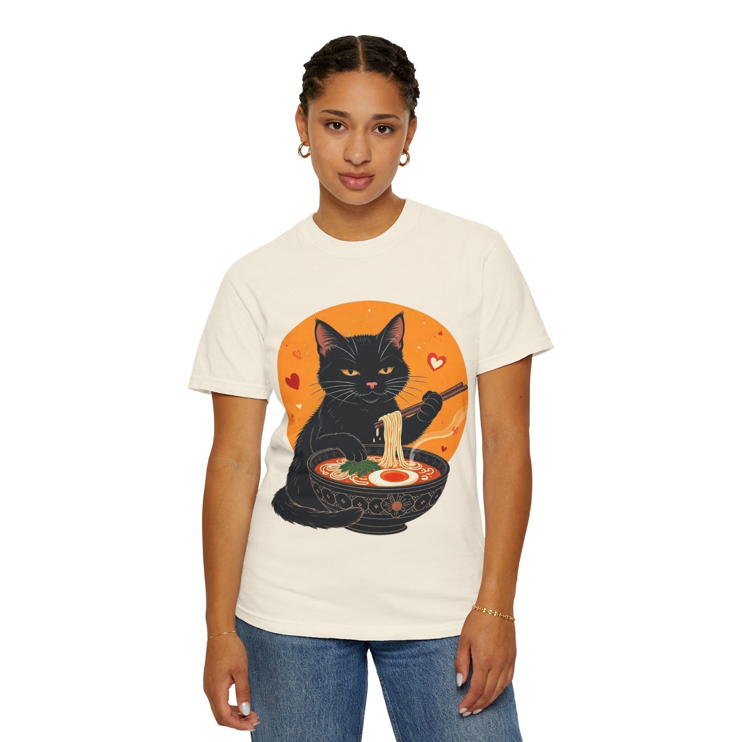 Cute Cat Ramen Lover Unisex T-Shirt | Perfect for Foodies & Cat Lovers Noodle Cat Shirt, Ramen Cat T-Shirt, Foodie Lover Shirts, Black Cat Noodle T-Shirts, Retro Cat Tees, Cat Lover Sweatshirts, Black Cat Tee