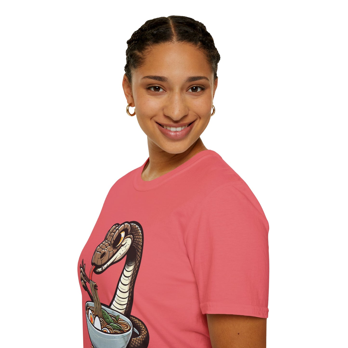 Funny Japanese Anime Snake Eats Ramen King Python T-Shirt