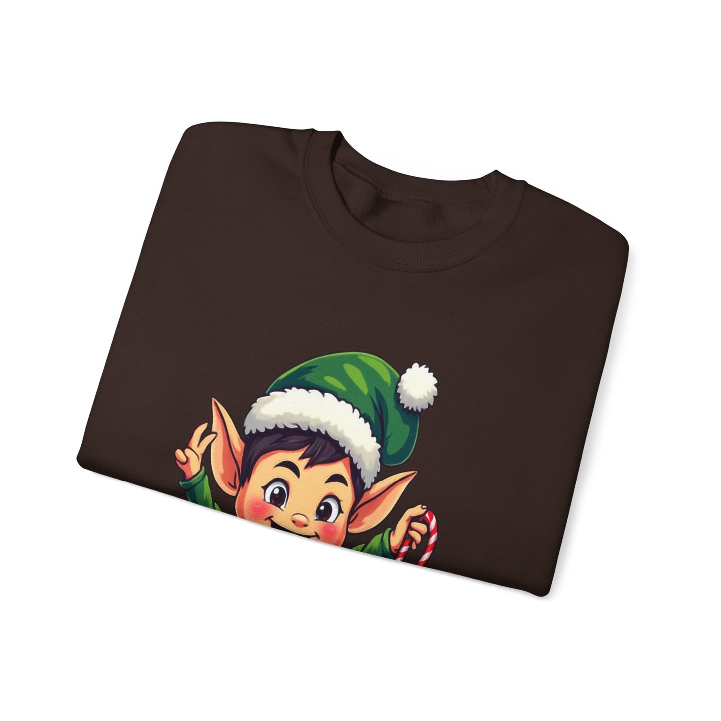 Merry Christmas Elf Crewneck Sweatshirt . Adorable Christmas Elf 3D T-Shirt – Festive Holiday Gift | Merry Christmas All Over Print