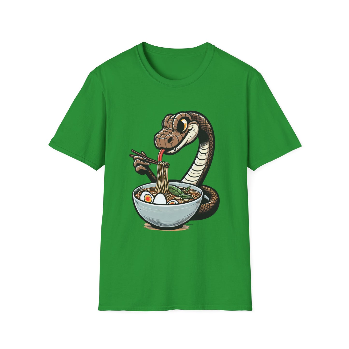 Funny Japanese Anime Snake Eats Ramen King Python T-Shirt