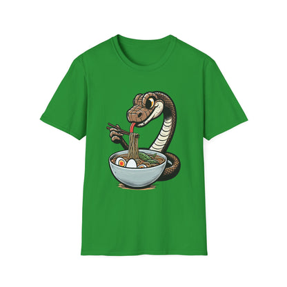 Funny Japanese Anime Snake Eats Ramen King Python T-Shirt