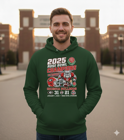 2025 College Football Champions Hoodie – Bulldog Fan Victory Sweatshirt, Game Day Pullover